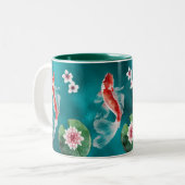 コイ日本の魚さくらんぼ日本 ツートーンマグカップ (正面左)