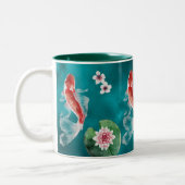 コイ日本の魚さくらんぼ日本 ツートーンマグカップ (左)