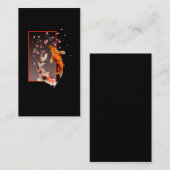 コイ日本の魚と花 名刺 (正面/裏面)