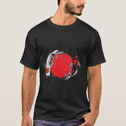 コイ日本の魚飼育日本英陽コイ Tシャツ (正面)