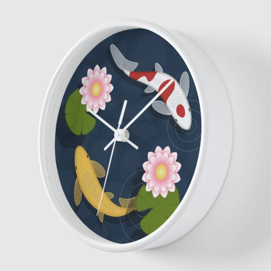 コイ日本の魚 壁時計 (傾斜)
