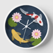 コイ日本の魚 壁時計 (正面)