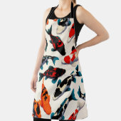 コイ柄オールオーバープリントキッチンエプロン エプロン (インサイチュ)