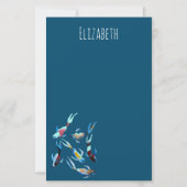 コイ水彩の魚の芸術 便箋 (正面)