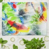 コイ水彩魚素晴らし術 キッチンタオル (折り畳み)