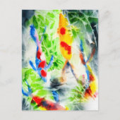 コイ水彩魚素晴らし術 ポストカード (正面)