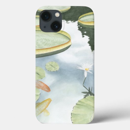 コイ池と魚とユリの反射 Case-Mate iPhoneケース (裏面)