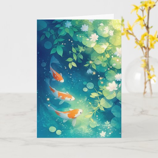 コイ池のヒゲ カード (黄色い花)