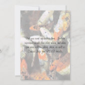 コイ池の芸術的写真 招待状 (裏面)