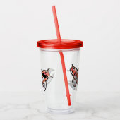 コイ池の魚のアートワーク アクリルタンブラー (左)