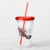 コイ池の魚のアートワーク アクリルタンブラー (裏面)