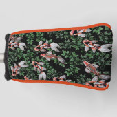 コイ池の魚のアートワーク ゴルフヘッドカバー (正面)