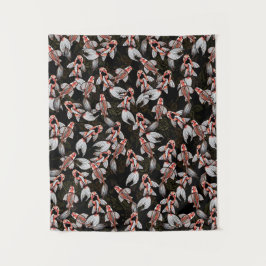 コイ池の魚のアートワーク タペストリー