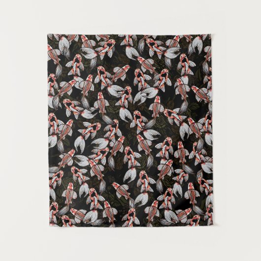 コイ池の魚のアートワーク タペストリー (正面)