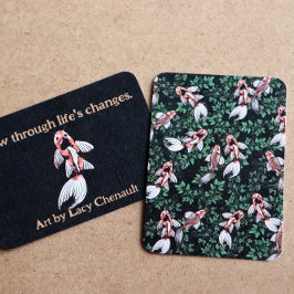 コイ池の魚のアートワーク ノートカード