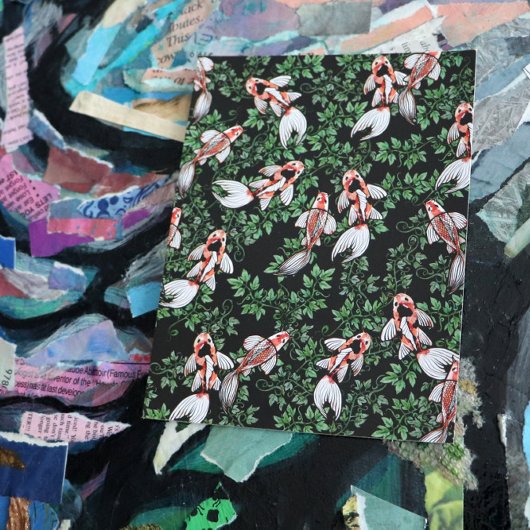 コイ池の魚のアートワーク ポストカード