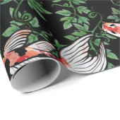 コイ池の魚のアートワーク ラッピングペーパー (ロールコーナー)