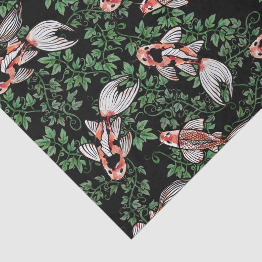 コイ池の魚のアートワーク 薄葉紙 (詳細)