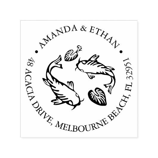 コイ池差出人住所 セルフインキングスタンプ (デザイン)