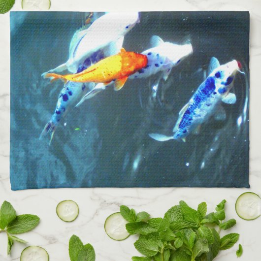 コイ池 キッチンタオル (折り畳み)