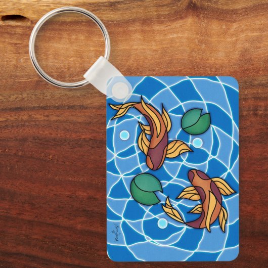 コイ池 キーホルダー (正面)