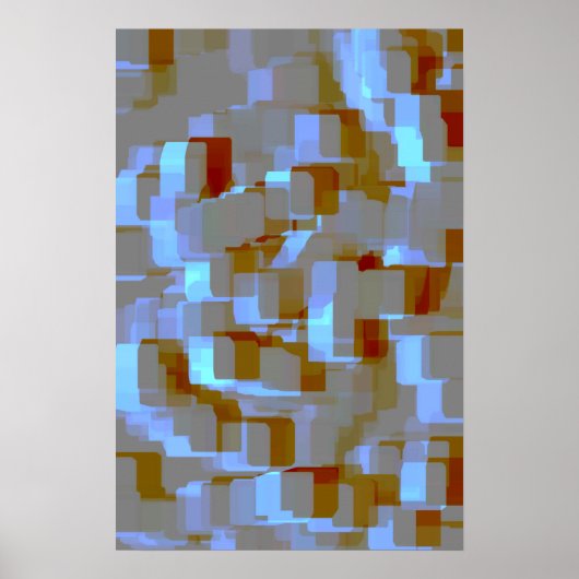 「コイ池」幾何学芸術 ポスター (正面)