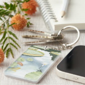 コイ池 – 魚とユリの反射 キーホルダー (正面右)