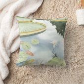 コイ池 – 魚とユリの反射 クッション (ブランケット)