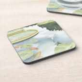 コイ池 – 魚とユリの反射 コースター (左側)