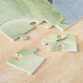 コイ池 – 魚とユリの反射 ジグソーパズル (側面)