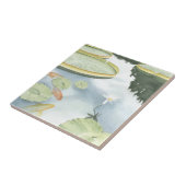 コイ池 – 魚とユリの反射 タイル (側面)