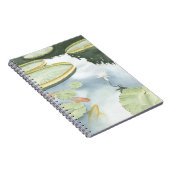 コイ池 – 魚とユリの反射 ノートブック (右側)