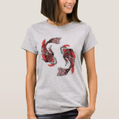 コイ渦巻形の魚 Tシャツ (正面)