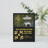 コイ漫画誕生日ティーパーティー写真 インビテーションポストカード (スタンド正面)