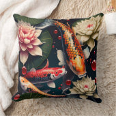 コイ王国の探索:中国の魚インスパイア クッション (ブランケット)