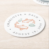 コイ結婚池 ラウンドペーパーコースター (アングル)