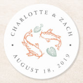 コイ結婚池 ラウンドペーパーコースター (正面)