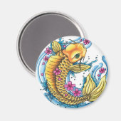 コイ花大磁石付さくらんぼ マグネット (正面/裏面)