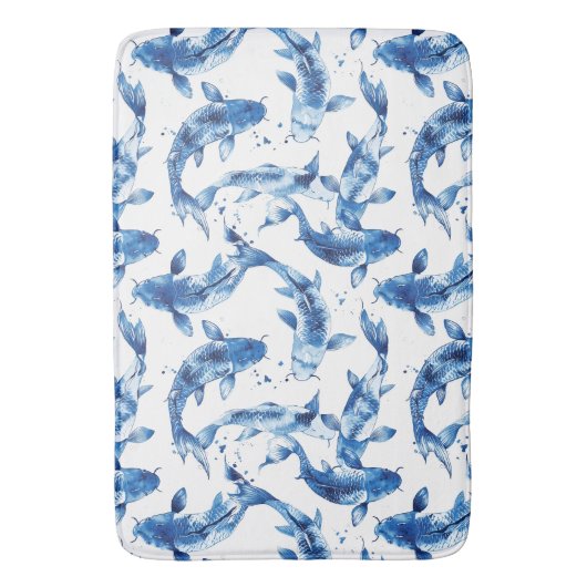 コイ藍しぼり バスマット (正面縦)