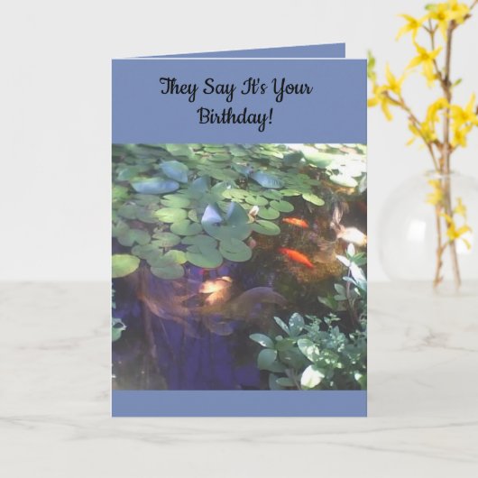 コイ誕生日カード カード (黄色い花)