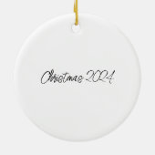 コイ調和:ハート型クリスマス セラミックオーナメント (裏面)