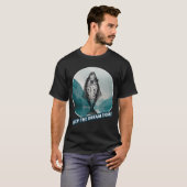 コイ釣りの白い王様デザイン Tシャツ (正面フル)