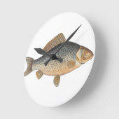 コイ釣り絵画淡水描画 ラウンド壁時計 (傾斜)