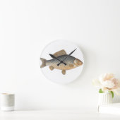 コイ釣り絵画淡水描画 ラウンド壁時計 (ホーム)