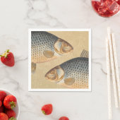 コイ釣り絵画淡水魚の描画 スタンダードカクテルナプキン (インサイチュ)