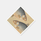 コイ釣り絵画淡水魚の描画 スタンダードカクテルナプキン (角)