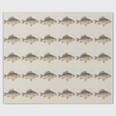 コイ釣り絵画淡水魚の描画 ラッピングペーパー (フラット)