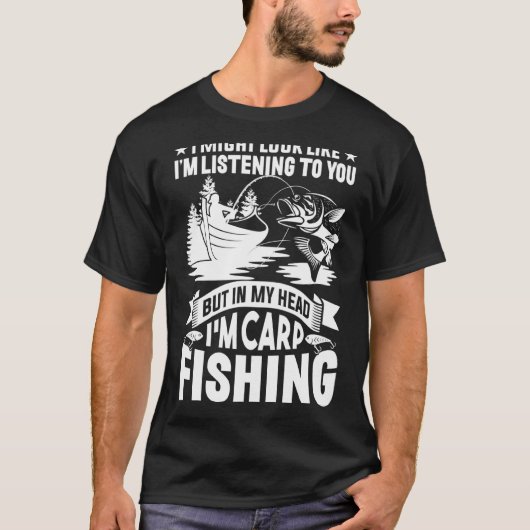 コイ釣り - コイ釣りファン必見のデザイン Tシャツ (正面)