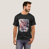 コイ錦鯉アジアンカープ桜さくらんぼブロス Tシャツ (正面フル)