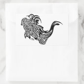 コイ長方形ステッカー 長方形シール (バッグ)